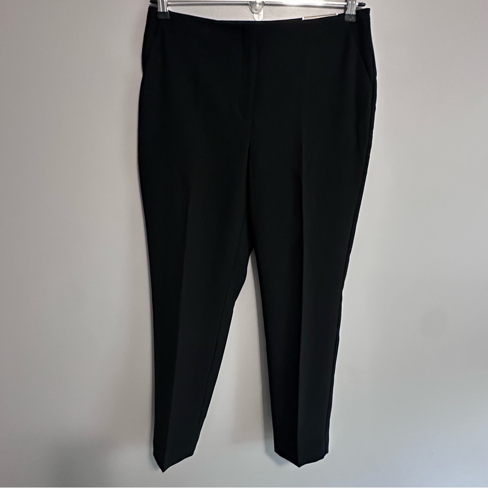 Chico’s Slim Fit Pants Size 1  (8) Black Straight Leg Stretch Dress Pants